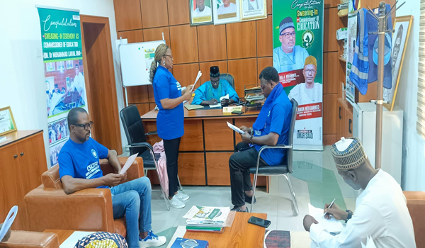 - Group photo of CSACEFA Bauchi team with FAcE-PaM, Young Leaders Network, Leadtots, Human Development Services, and Fawoydi during the advocacy visit.
